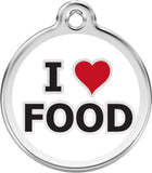 Enamel  Pet Tag - I Love Food