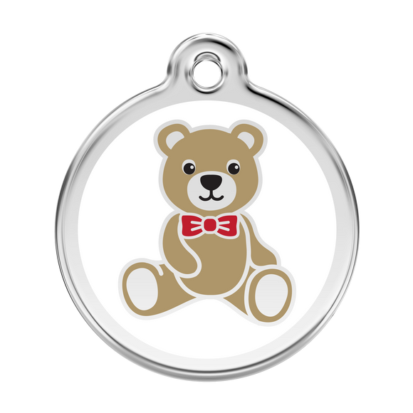 Enamel  Pet ID Tag Teddy Bear