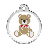 Enamel  Pet ID Tag Teddy Bear