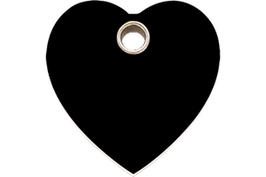 Plastic Pet ID Tag -  Heart (4 colours)