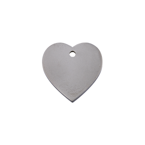 Titanium Pet ID Tag Heart