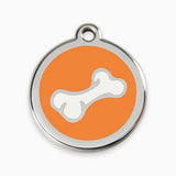 Enamel Dog ID Tag Bone  (11 colours)