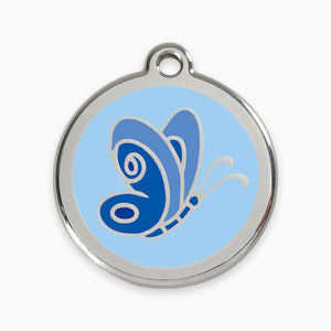 Enamel Pet ID Tag Butterfly (3 colours)