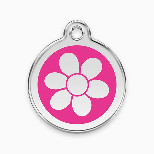 Enamel Pet ID Tag Flower (11 colours)