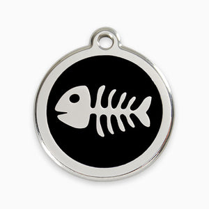 Enamel Cat Tags Fish Bone (11 colours)