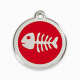 Enamel Cat Tags Fish Bone (11 colours)