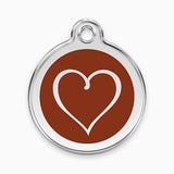 Enamel Pet ID Tag - Tribal Heart (11 colours)