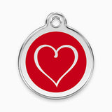 Enamel Pet ID Tag - Tribal Heart (11 colours)