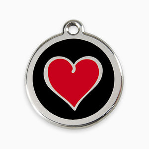 Enamel Pet ID Tag Heart (3 colours)