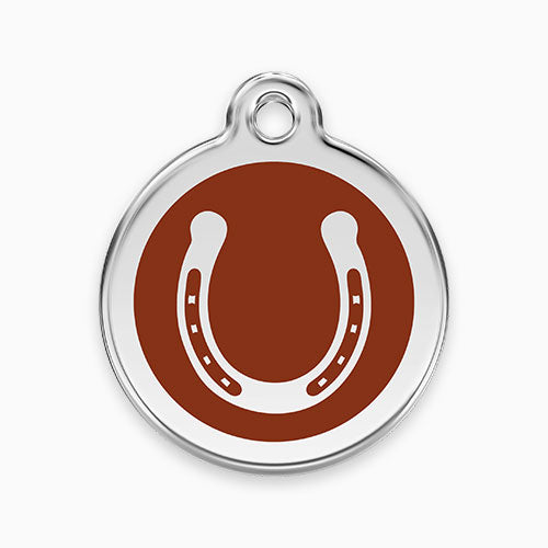 Enamel Pet ID Tags Horseshoe (11 colours)