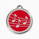 Enamel  Pet ID Tag Music (11 colours)