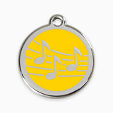 Enamel  Pet ID Tag Music (11 colours)