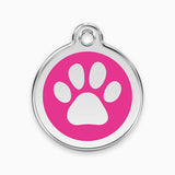 Enamel Pet Tag Paw Print (11 colours)