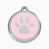 Enamel Pet Tag Paw Print (11 colours)