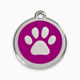 Enamel Pet Tag Paw Print (11 colours)