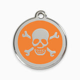 Enamel Pet Tag Skull & Cross Bones (11 colours)