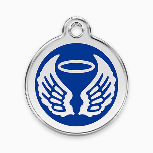 Enamel Angel Wings Pet ID Tag (11 colours)