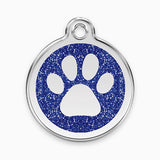 Glitter Enamel Dog Tag  - Paw(7 colours)