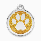 Glitter Enamel Dog Tag  - Paw(7 colours)