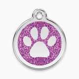 Glitter Enamel Dog Tag  - Paw(7 colours)